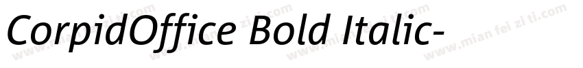 CorpidOffice Bold Italic字体转换